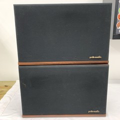Vintage Polk Audio SDA Compact Reference Bookshelf Right Left Speakers, READ DES