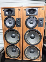 Vintage Realistic Optimus T-200 Speakers Tested And Working Need Refoaming Rare