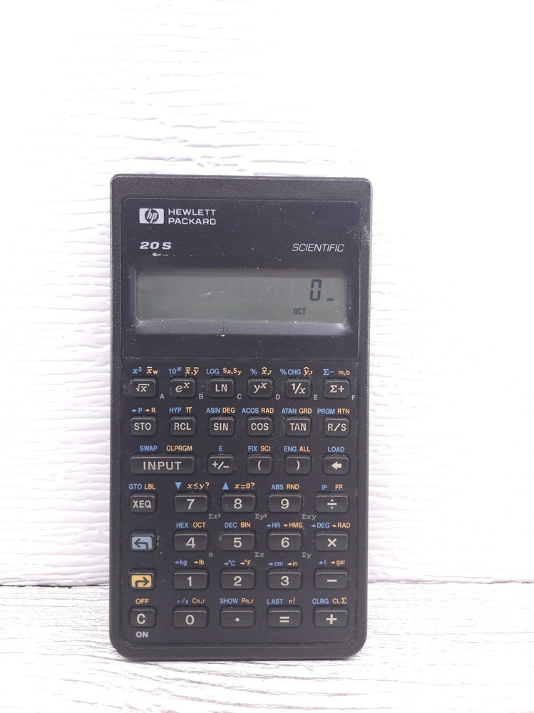 Hewlett Packard HP-20S Scientific Calculator 1987 Vintage Singapore