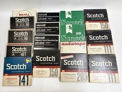 LOT OF 16 MAXELL & SCOTCH SOUND RECORDING REEL-TO-REEL AUDIO TAPES 7″ UNTESTED