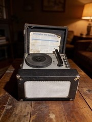 Vintage Hamilton Electronics Model 935 Portable Record Player Turntable Untested