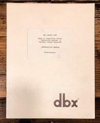 DBX Model 228 Noise Reduction System Owners / User Manual *Original* #2