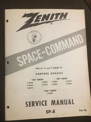 1950s Zenith Space Command TV Remote Service Manual SP-8 Television