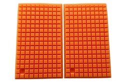 JBL L100 Foam Grill Quadrex Vintage Insert Covers SET ORANGE