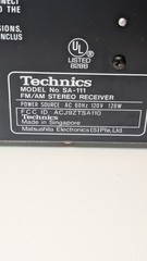 Vintage Technics SA-111 Stereo Receiver AM/FM Tuner Silver