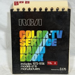 Vintage RCA Color TV Service Handbook Lot Vol 2 3 4 5 Television Repair Manuals