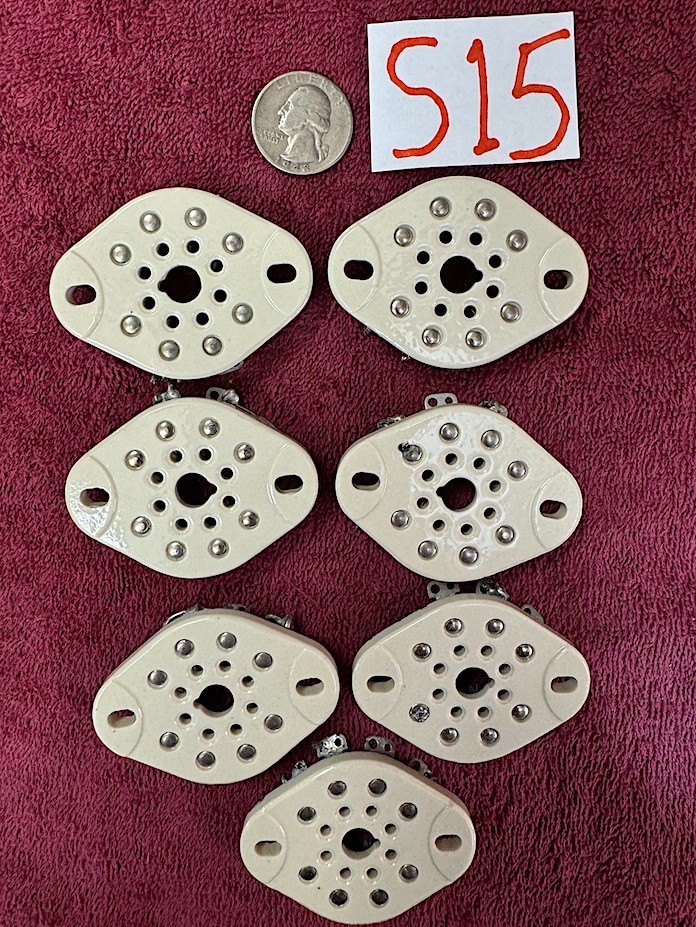 7 vintage 8 pin super quality 5AR4 274B 6L6 EL84 KT88 amplifier tube sockets
