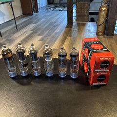 LOT OF 6 872A Vacuum Tubes – National Electronic, GE, RCA, Amperex