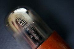 1 SYLVANIA 6SN7WGTA BLACK PLATES FAT BROWN BASE AUDIO TUBES 6SN7