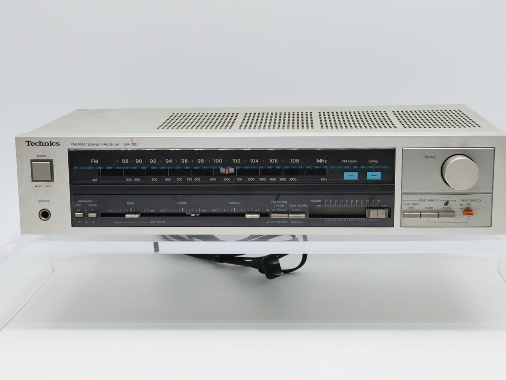 Vintage Technics SA-120 FM/AM Stereo Receiver Phono Inputs – NOT FULLY TESTED