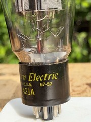 Western Electric 421A Tube DD Getter TV7 Tested Near NOS Level 6652