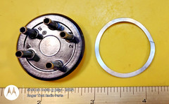Amphenol® 5 Pin Black Octal Bakelite Plug w/ Wavy Retaining Ring • (P/N 86-CP5)