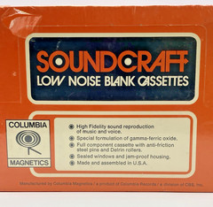 NOS Vtg Soundcraft Columbia Magnetics Low Noise Blank Cassettes – Sealed – Rare!