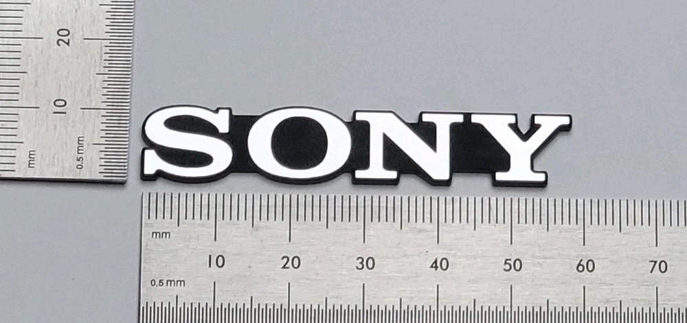 SONY KV-30HS420 Badge Logo Emblem Label Custom Incised Acrylic With Adhesive