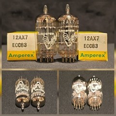 AMPEREX 12AX7 ECC83 BUGLE BOY 1963 HEERLEN HOLLAND PERFECT MATCHING SET NIB