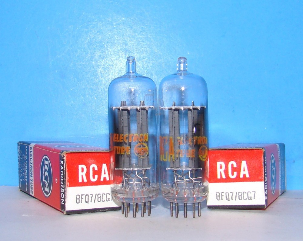 8FQ7 8CG7 NOS RCA radio audio amplifier electron vacuum tubes 2 valves tested