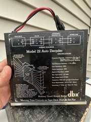 DBX Model 22 Type II 2 Auto Decoder w/ BoX UNTESTED Vintage