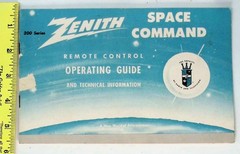 Vintage Zenith Space Command Remote Control Operating Guide