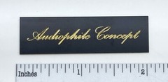 Custom Engraved Solid Brass Audiophile Concept Turntable Badge Dual
