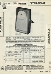 VTG Sam’s Photofact/Schematic Folder RCA Victor Models #1T4E, H, J, RK249 SFF23