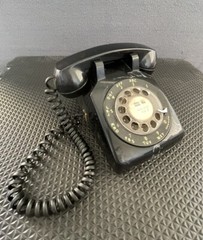 Vintage Bell System-Western Electric Black Rotary Dial Desk Phone Untested