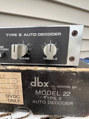 DBX Model 22 Type II 2 Auto Decoder w/ BoX UNTESTED Vintage
