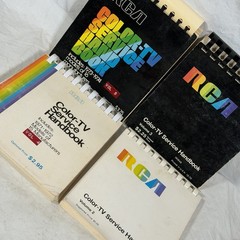 Vintage RCA Color TV Service Handbook Lot Vol 2 3 4 5 Television Repair Manuals