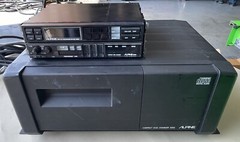 Rare Alpine 5950 CD Changer & Alpine 1341 PLL Synthesized FM/AM tuner, For Parts
