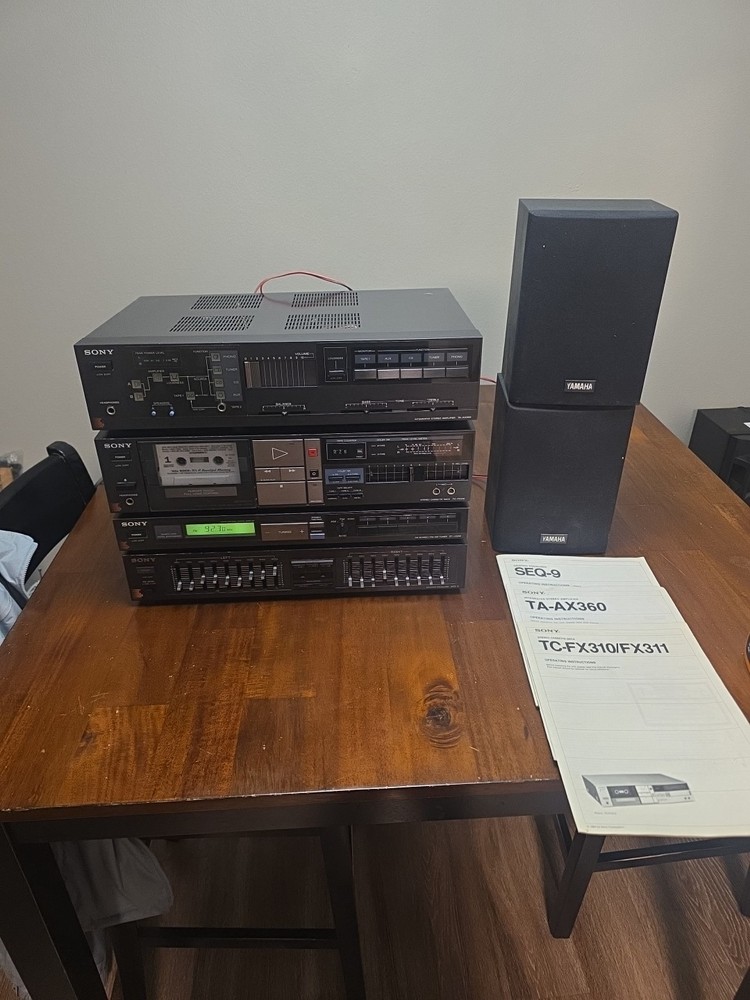 Super Vintage Sony Rack System Seq 9/TA-AX360/ TC-FX310/ ST-JX310 One Of A Kind