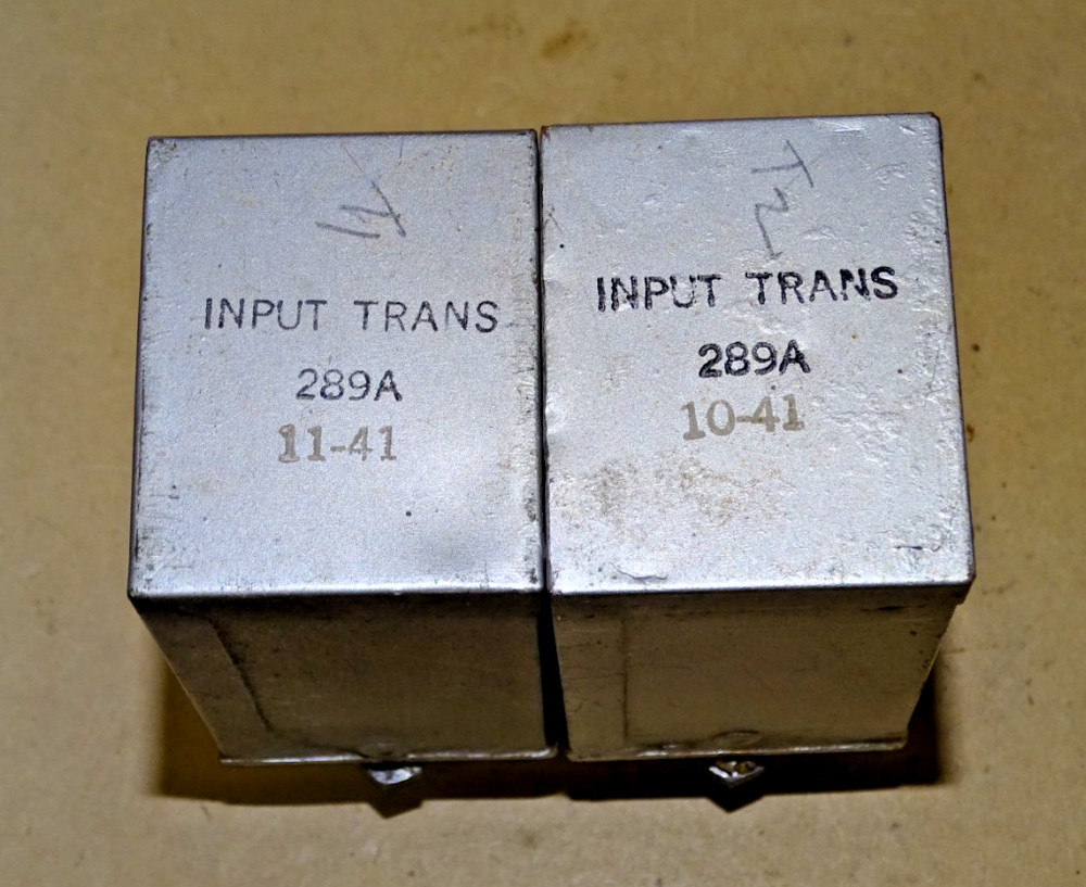 Pair, Western Electric Type 289A Input Transformers, Good