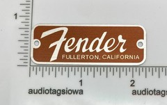 Fender 5f1a Champ Fullerton California Badge Custom Made Silver Aluminum &screws