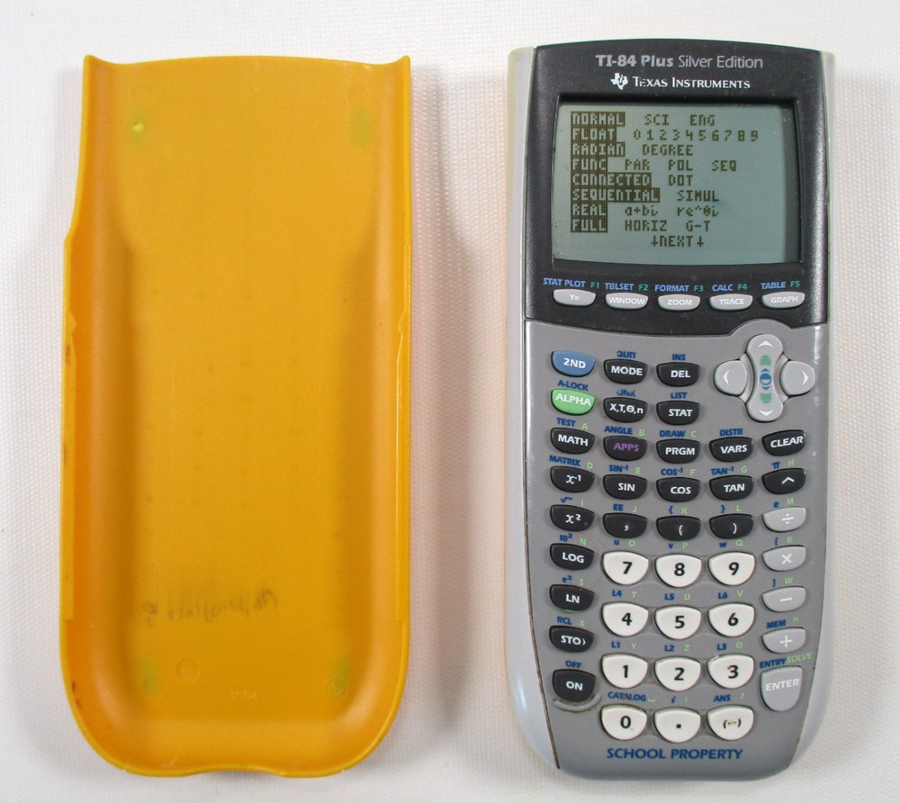Texas Instruments Ti-84 Plus Silver Edition Graphing Calculator Yellow School
