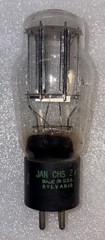 Sylvania JAN CHS 2A3 Dual Flat Plate Vacuum Tube Amplitrex Tested 86% Rare