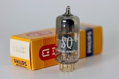 NOS 1968 PHILIPS AMPEREX HOLLAND E88CC 6922 MIRROR-MATCHED TUBE AMPLITREX TESTED