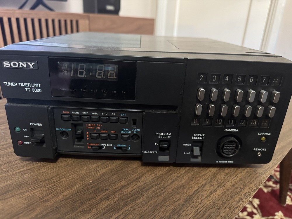 Sony TT-3000 Tuner Timer Unit (Untested But Powers On; Read Description)
