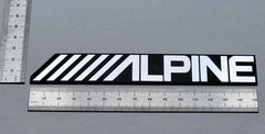 Alpine Badge Logo Emblem Brushed Silver – 6 Inch