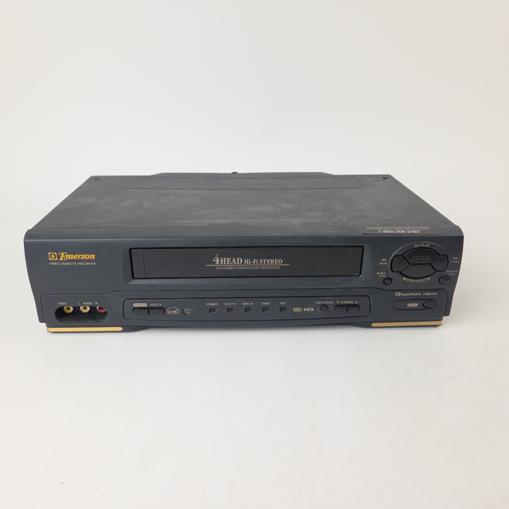 Emerson EWV601B 4-Head Hi-Fi VCR Player Video Cassette Recorder VHS No Remote