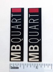 MB Quart Speaker Badges Grill Logo Emblem Custom Made Aluminum Pair