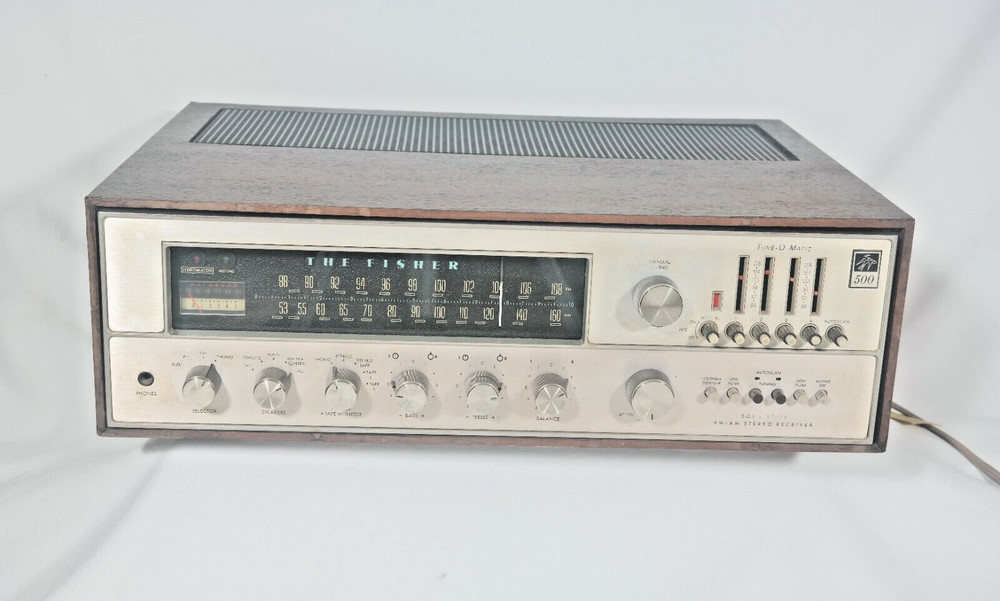 Fisher 500-TX receiver with cabinet (small brother of Fisher 800T) $