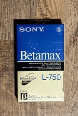Sony Betamax L-750 Blank Recordable Beta Tape Hi-Packing Sealed New Vintage