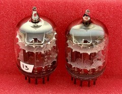 Two GE 6386 Tubes /Amplitrex Tested +100%/D Get /x3 Mica /Black P / Mid 1950’s