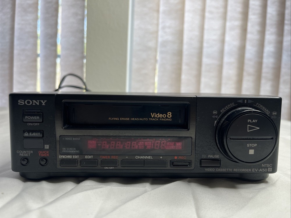 Sony EV-A50 Video8 8mm VCR Player / Tested Working, No Remote