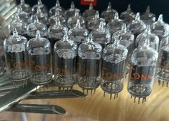 Pair RCA Conn 12AU7 Clear Top Tubes Test 90/90%+ Matched Strong Amplitrex 12au7a