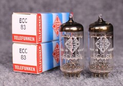 (2) Telefunken ECC83 12AX7 Ribbed Plate Tubes ~MATCHED DATE CODES ~ TEST STRONG!