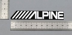 Alpine Badge Logo Emblem Brushed Silver – 4 Inch