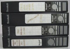 Vintage Betamax Beta Tape Lot of 4 Used Tapes Scotch Model L-500 w/ Cases