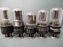 Five MIsc Makes 6SN7 Vacuum Tubes Testing Lower to Strong as Shown