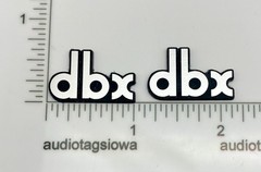 dbx Speaker Badge Logo Emblem Custom Made Incised Acrylic PAIR