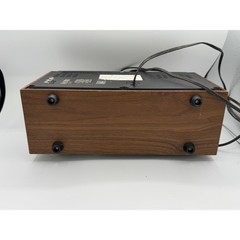 Vintage General Electric GE AM FM Radio Walnut Grain Wood Model 7-4145A MCM