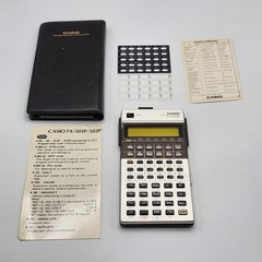 Vintage Casio FX-502P Scientific Programmable Calculator w/ Case Inserts Tested